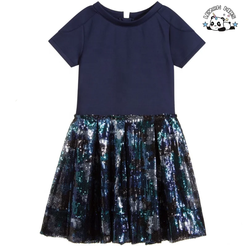 LEZONKIDS - 2020 Children Clothing Lavender Ruffles Sleeves Layered Dresses for Girls